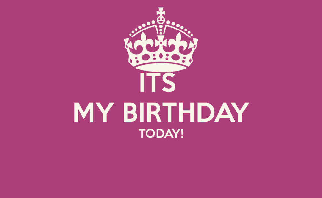 Vibrant Violet Birthday Wallpaper with Keep Calm Poster Design