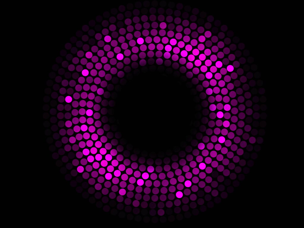 Vibrant Abstractions: A Kaleidoscope of Violet Circles Wallpaper