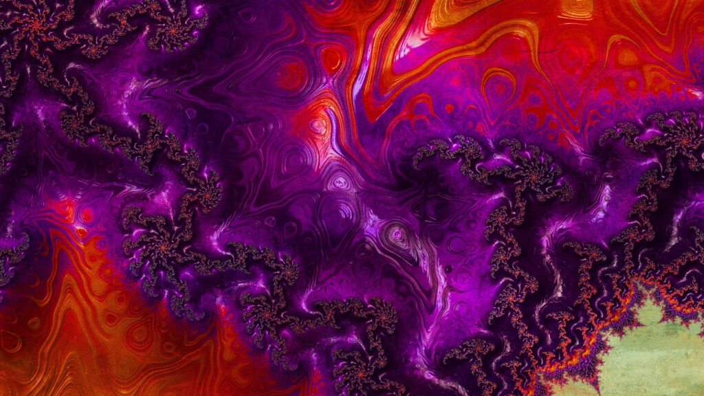 Prismatic Purple Symphony: Vibrant 5k Desktop Wallpaper of Abstract Patterns