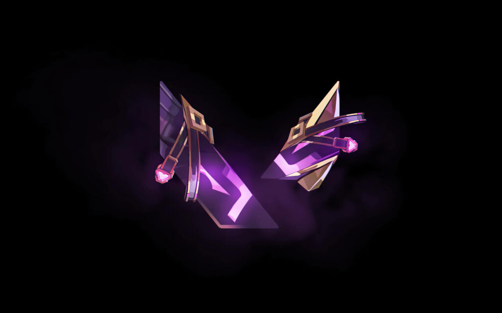 Vibrant Violet Valorant Emblem with Striking Split Attachments - Dynamic Background Snapshot Wallpaper