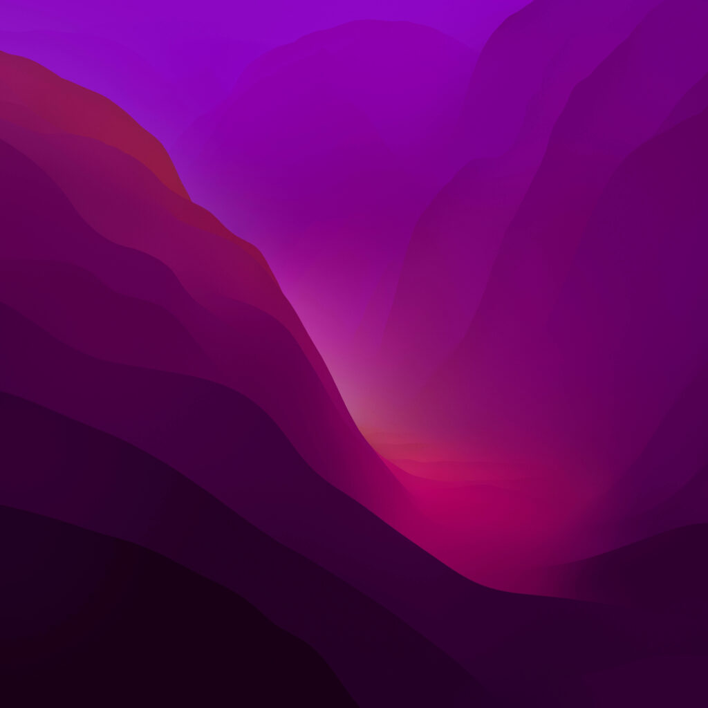 Enchanting Violet Low Poly Landscapes: Inspiring MacOS Monterey Background Art Wallpaper