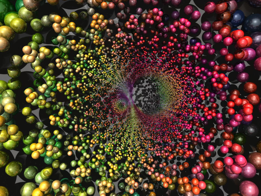 Vivid Swirling Sphere Wallpaper - Dynamic Gradient Background Art