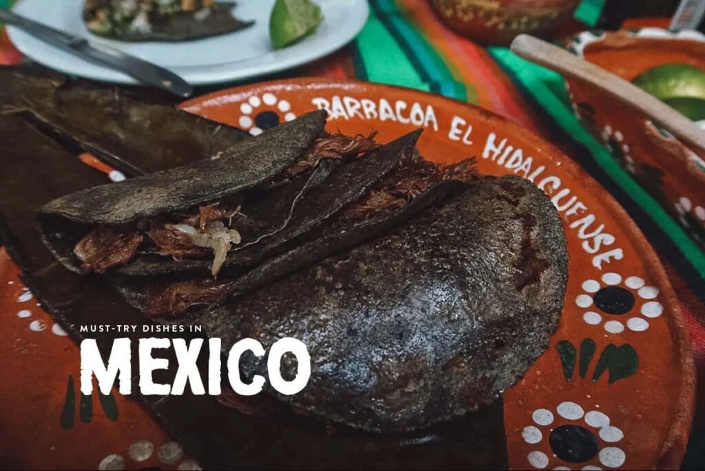 Vibrant Wallpaper of Barbacoa El Hidalguense on Decorative Plate
