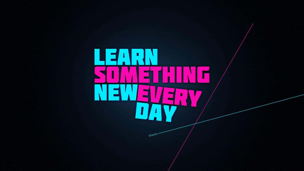 Vibrant Learn Something New Wallpaper with Bold Typography