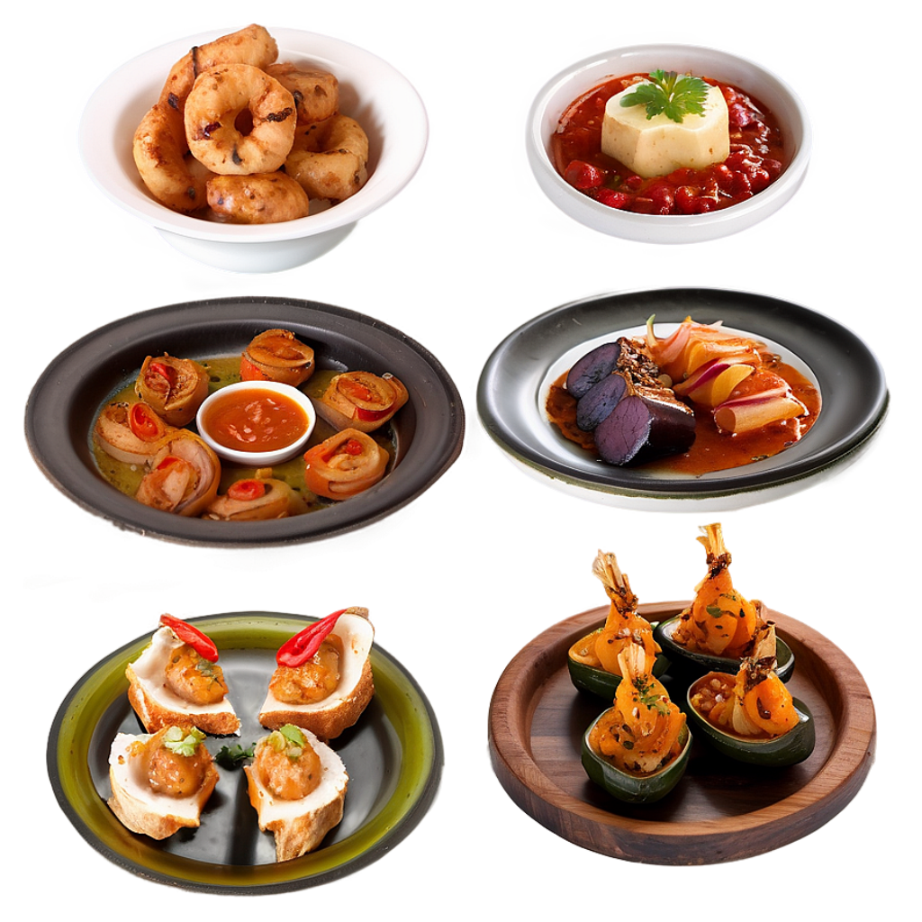 Vibrant Tapas Wallpaper: Colorful Small Plates for Culinary Inspiration