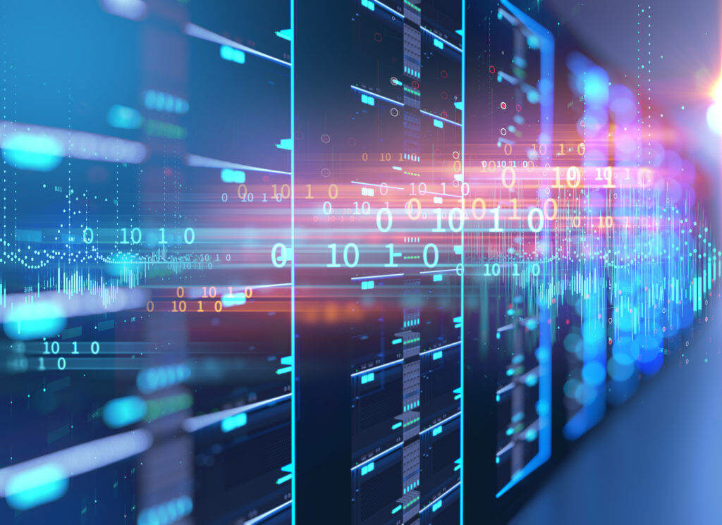 Vibrant Digital Storage Wallpaper: Nodes, Binary, & Tech Flow