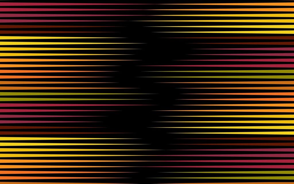 Vibrant Warm-Hued Horizontal Lines Wallpaper on Black Background
