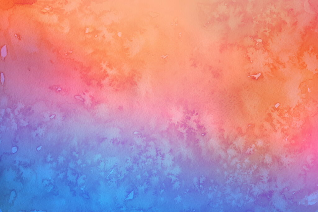 A Vibrant Watercolor Painting with Blue, Pink, and Orange Backgrounds Perfect for Wallpaper