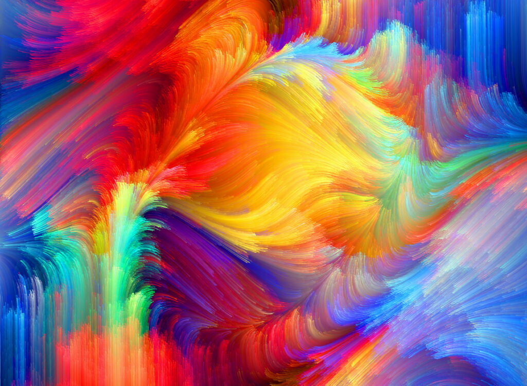Fluid Stories: A Lively Symphony of Watercolors Unleashed as Abstract Art Wallpaper
