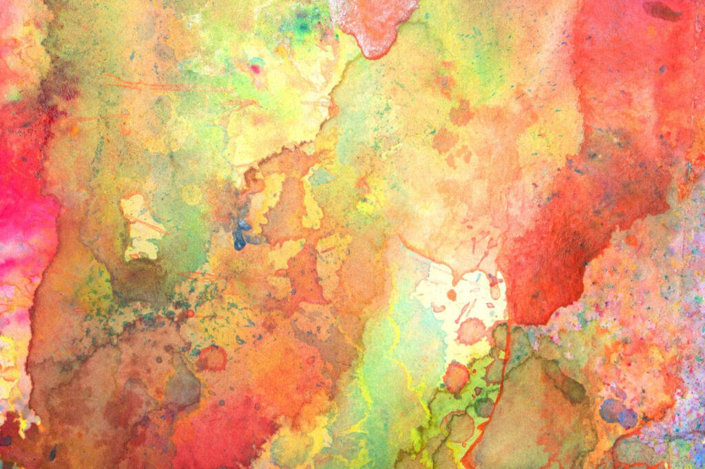 Vibrant Watercolor Texture Wallpaper: Warm & Cool Abstract Design