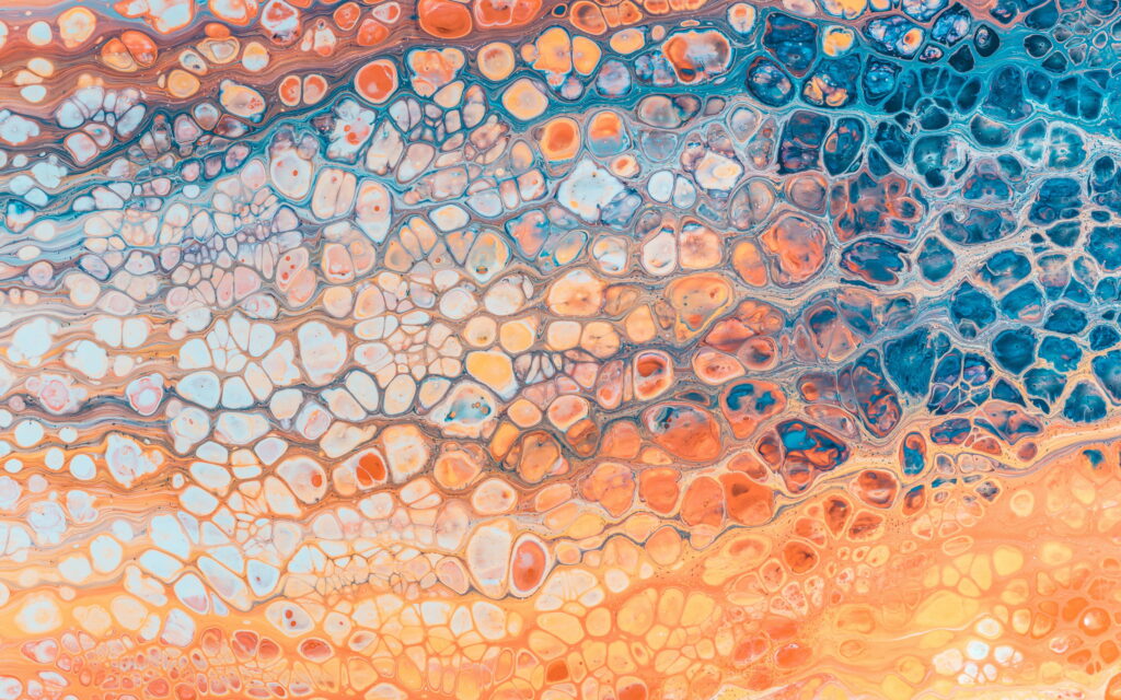 Dreamy Watercolor Melodies: Vibrant Macro Patterns Painted in 4K Wallpaper