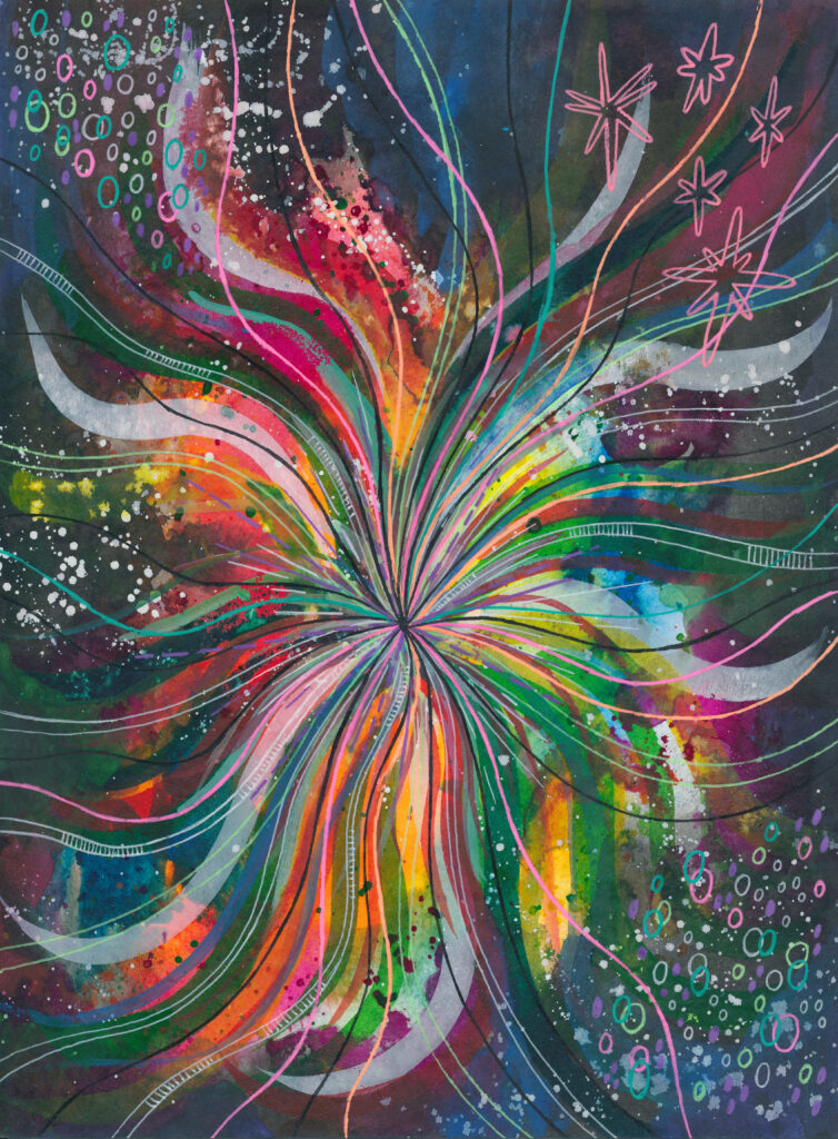 Vibrant Abstract Watercolor Explosion Wallpaper - Multicolored Design