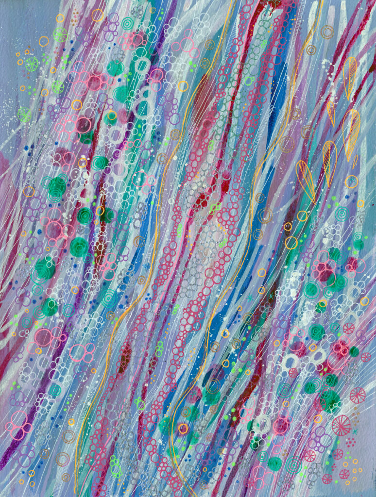 Vibrant Abstract Watercolor Wallpaper with Flowing Patterns
