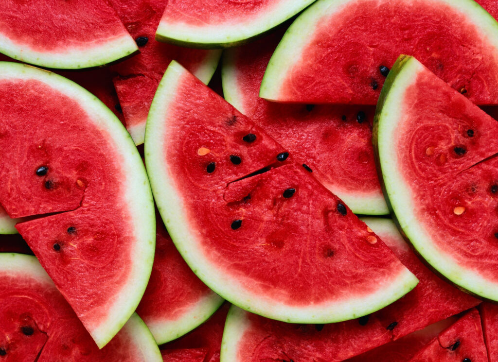 Vibrant Watermelon Slices Wallpaper - Refreshing Fruits Background