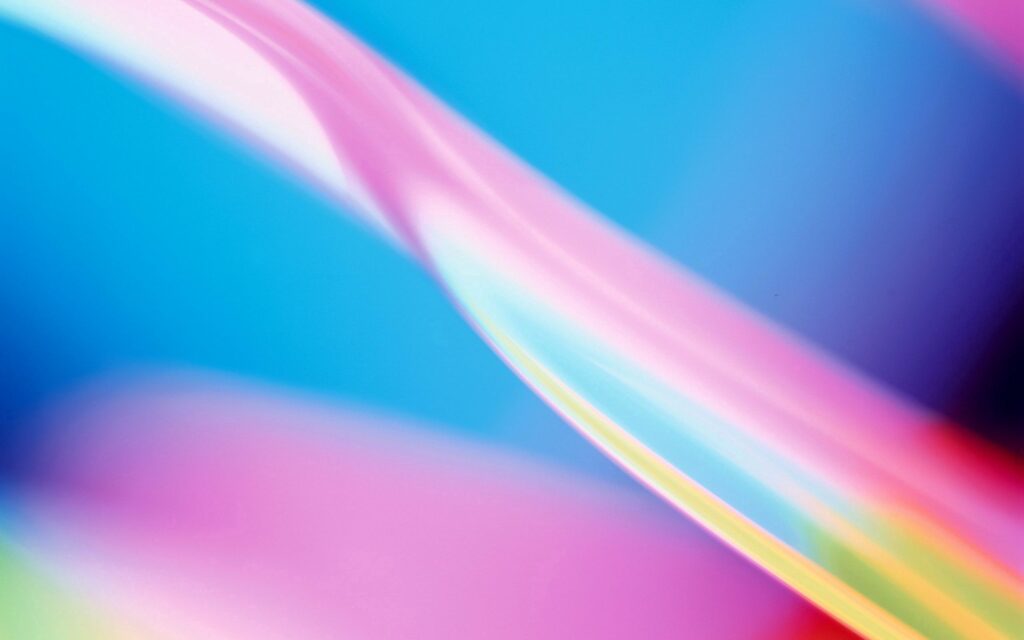 Vibrant Wavy Lines Wallpaper: Colorful Gradient on Blue Background