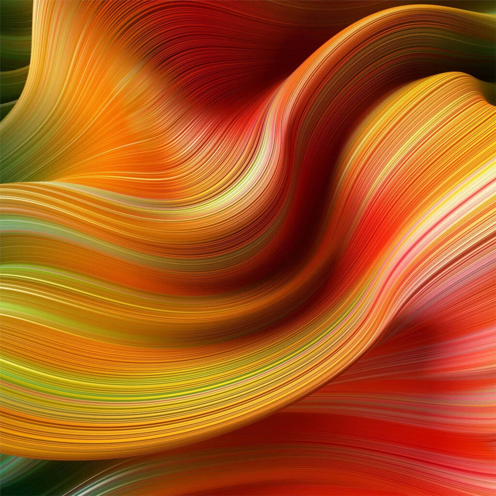 Vibrant Wavy Lines Wallpaper for a Dynamic iPad Background