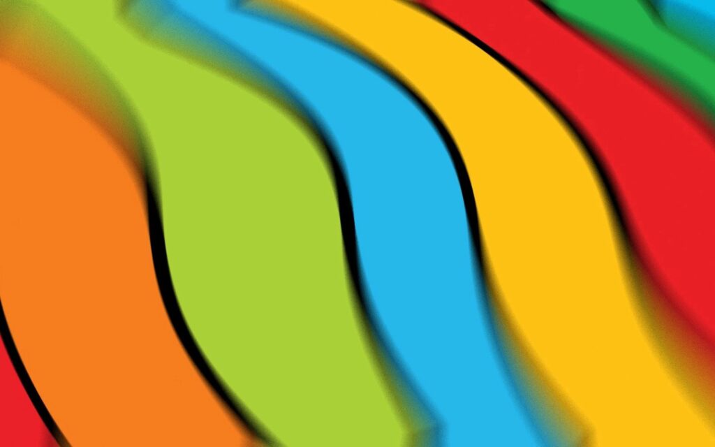 Vibrant Wavy Lines Wallpaper: Bright Colorful Background Design