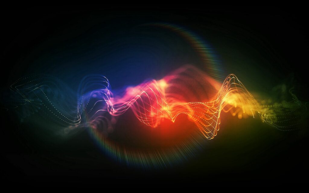 Vibrant Wavy Pattern Wallpaper: Colorful Light & Shadow Background
