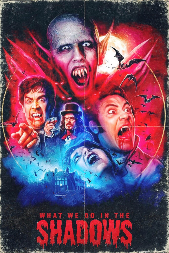 Eerie What We Do In The Shadows Wallpaper: Vibrant Vampire Art