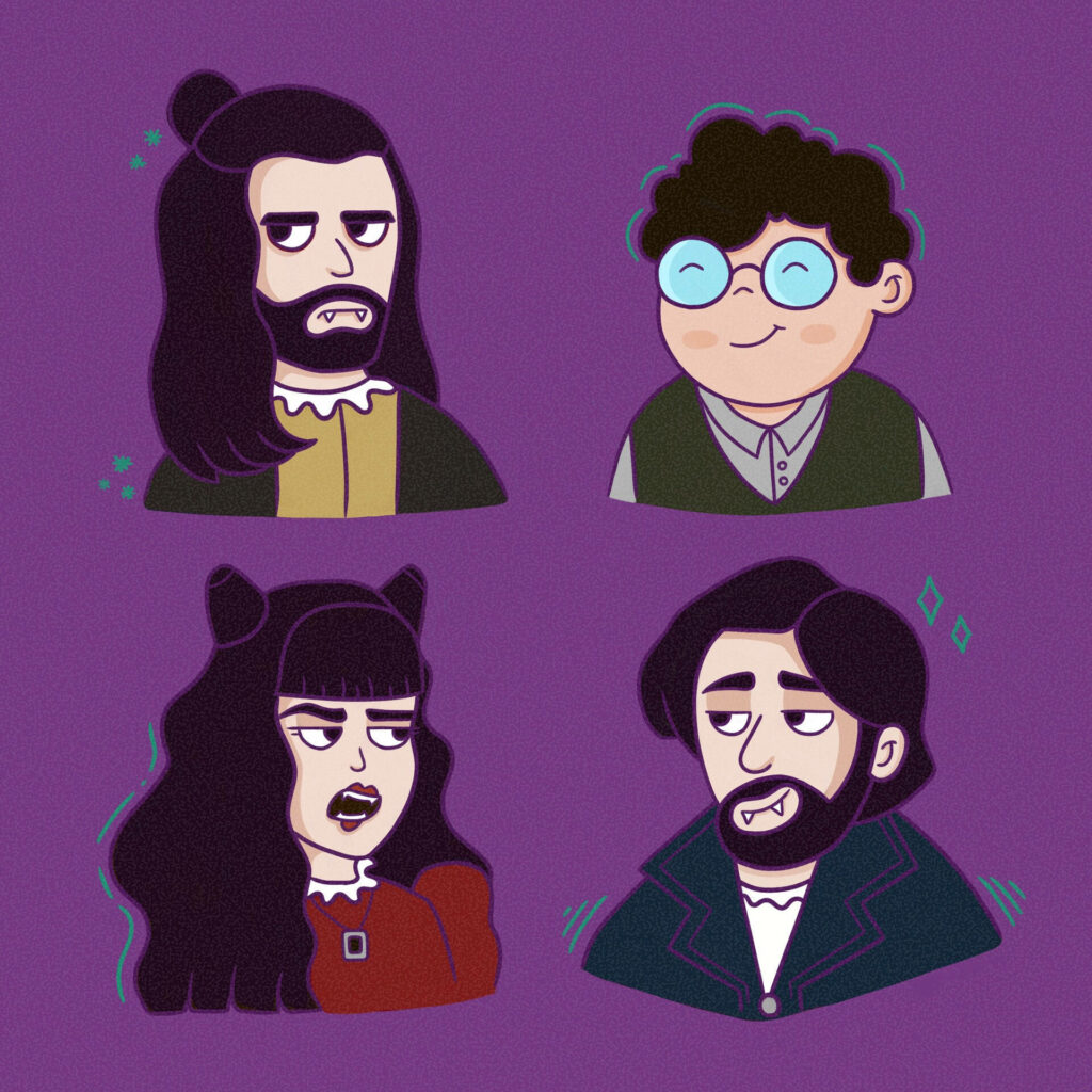 Colorful Vector Art Wallpaper: What We Do In The Shadows Characters