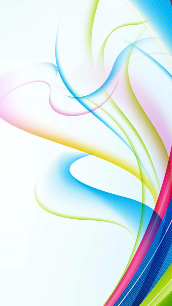 Panasonic Mobile Screens: Vibrant Abstract Artwork Embracing the White Canvas Wallpaper