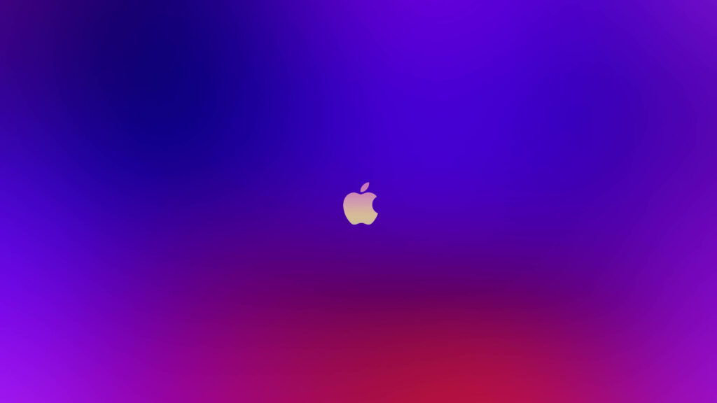 Colorful Gradient Backdrop Showcasing the White Apple Logo - Stunning Apple 4k Ultra HD Background Image Wallpaper