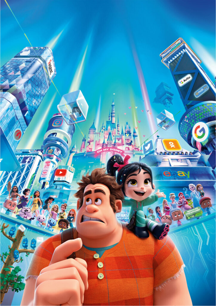 Colorful Wreck-It Ralph & Vanellope Wallpaper: Iconic Digital Adventure