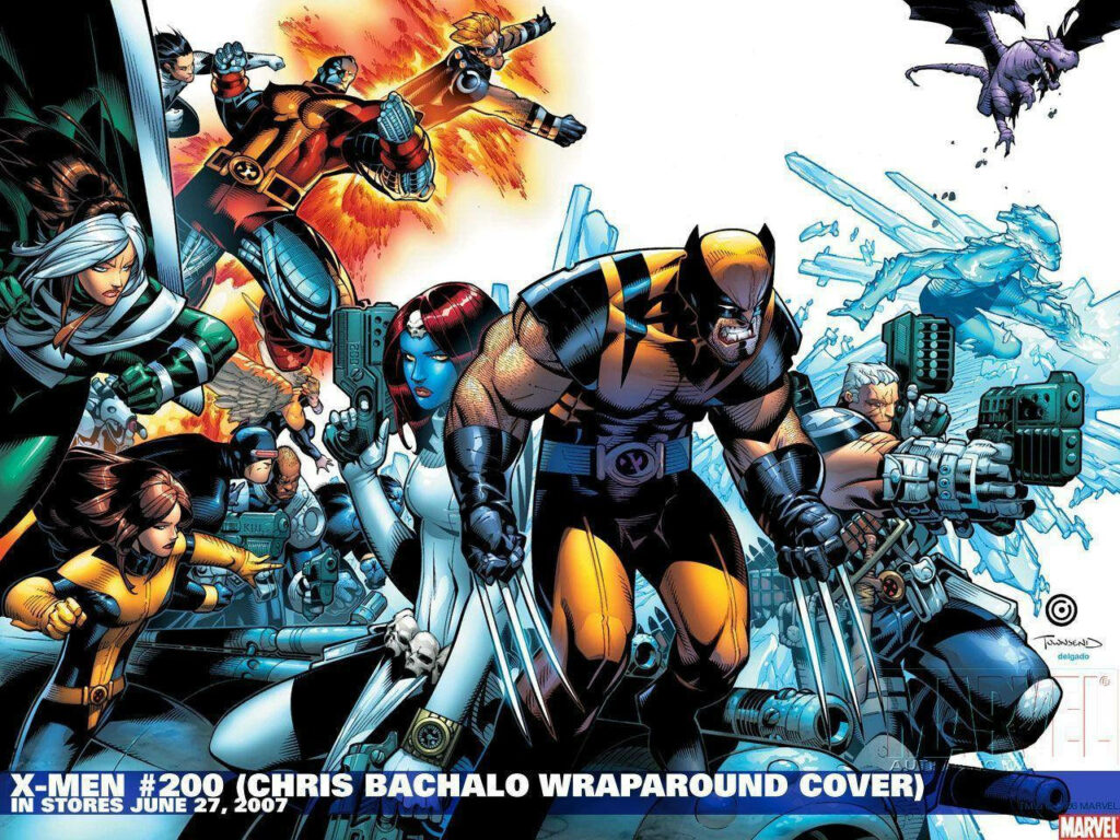 Vibrant X-Men Comic Cover Art Wallpaper Featuring Wolverine & Storm