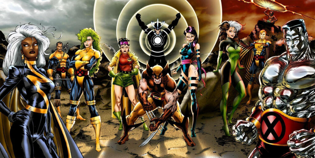 Vibrant X-Men Female Superheroes Wallpaper Background
