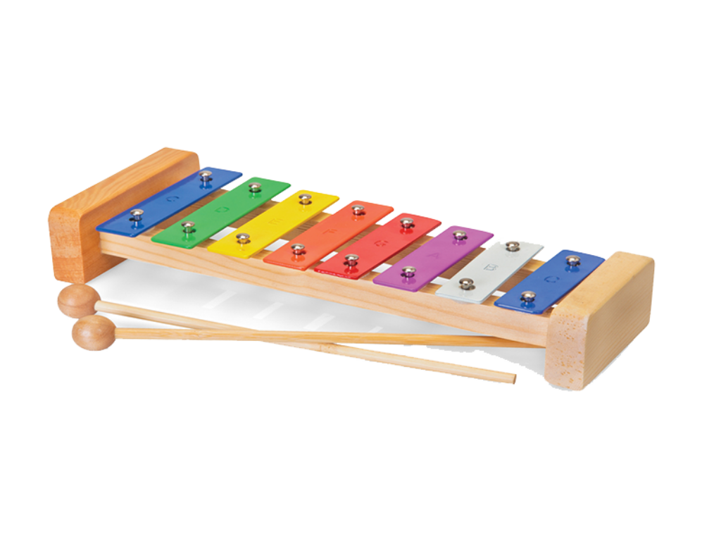 Colorful Xylophone Wallpaper: Vivid Design on Black Background