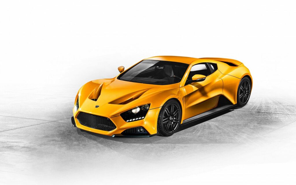 Vibrant Yellow 2015 Zenvo ST1: Striking Side View Wallpaper