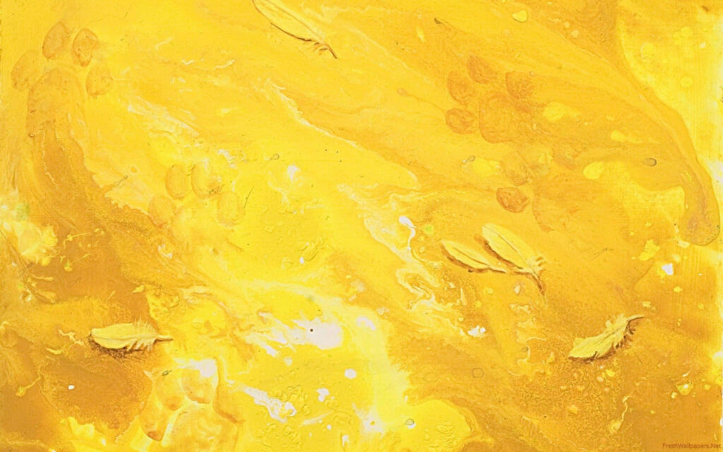 Vibrant Yellow Abstract Wallpaper with Dynamic Swirling Patterns