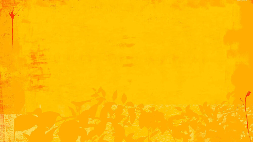 Vibrant Yellow Abstract Wallpaper with Leaf Patterns for Creative Spaces