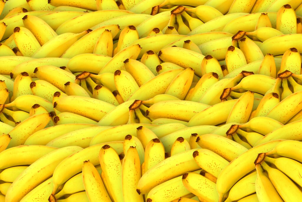 Vibrant Yellow Banana Wallpaper - Fresh Fruity Pattern Background
