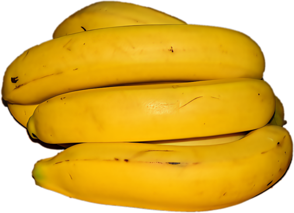 Vibrant Yellow Bananas Wallpaper: Striking Black Background Contrast