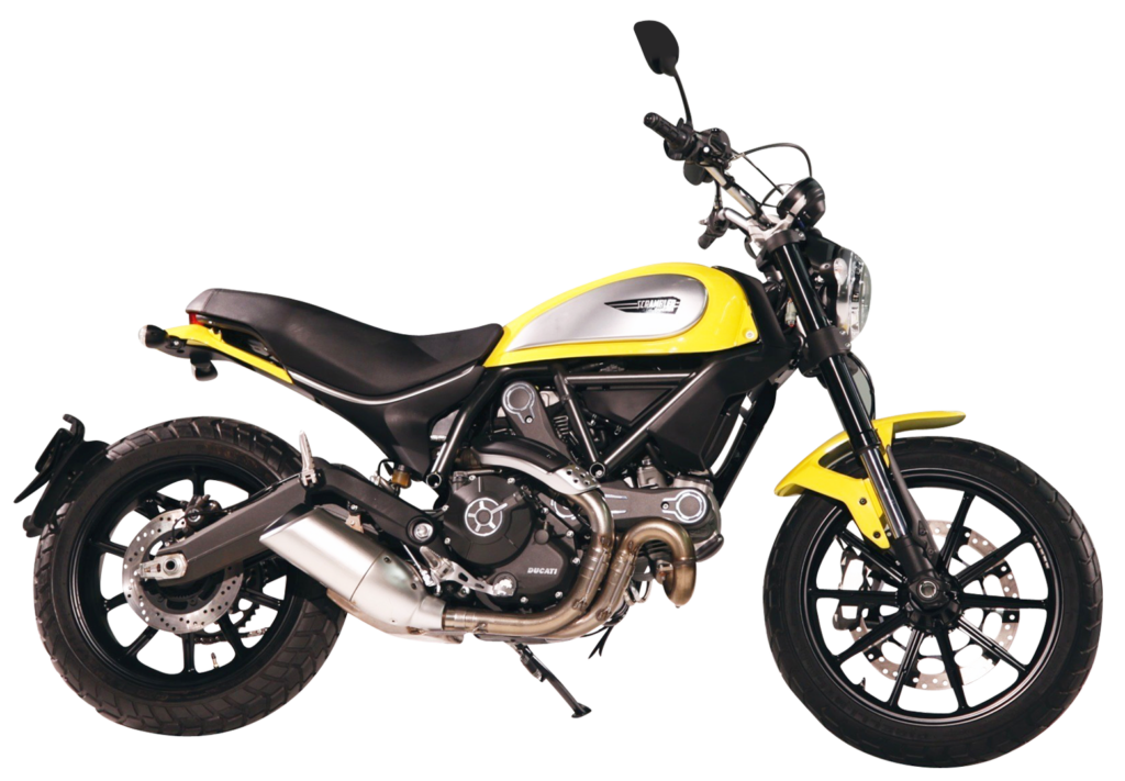Vibrant Yellow & Black Ducati Motorcycle Wallpaper Background