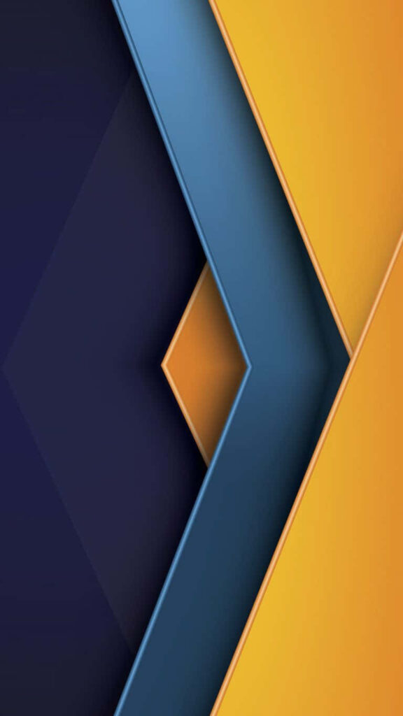 Vibrant Yellow & Blue Geometric 3D Abstract Wallpaper Background