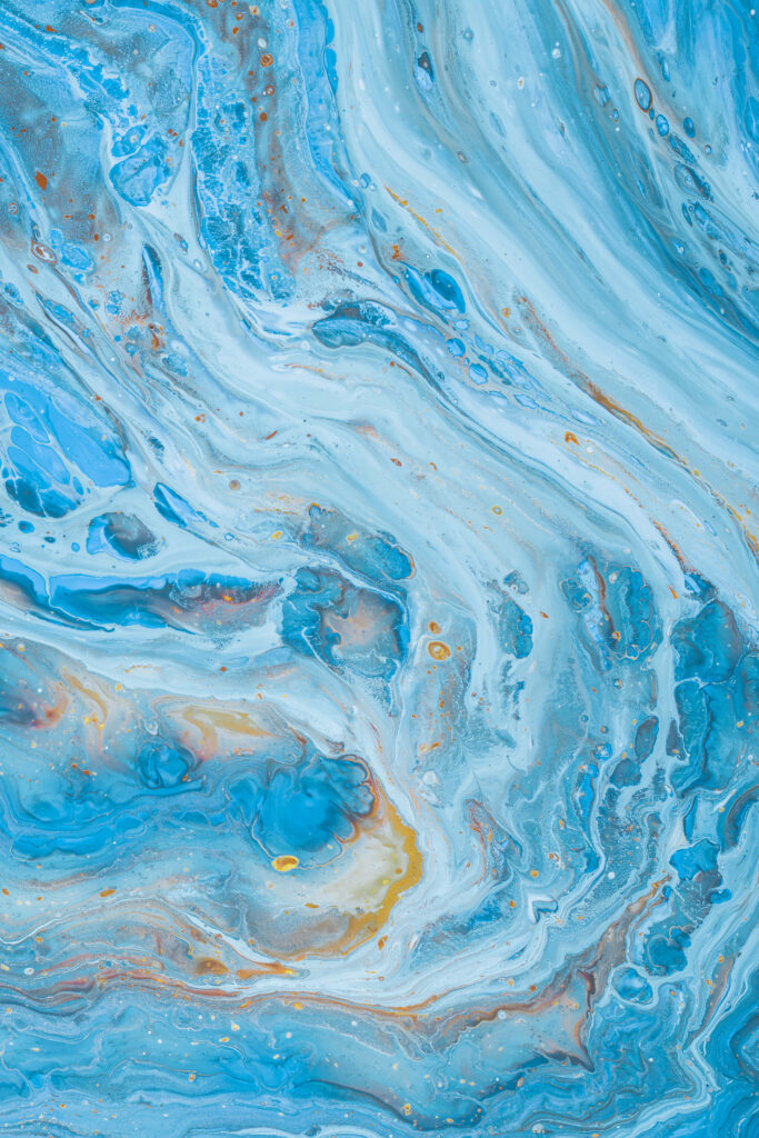 Swirling Yellow & Light Blue Marble Wallpaper Background Design