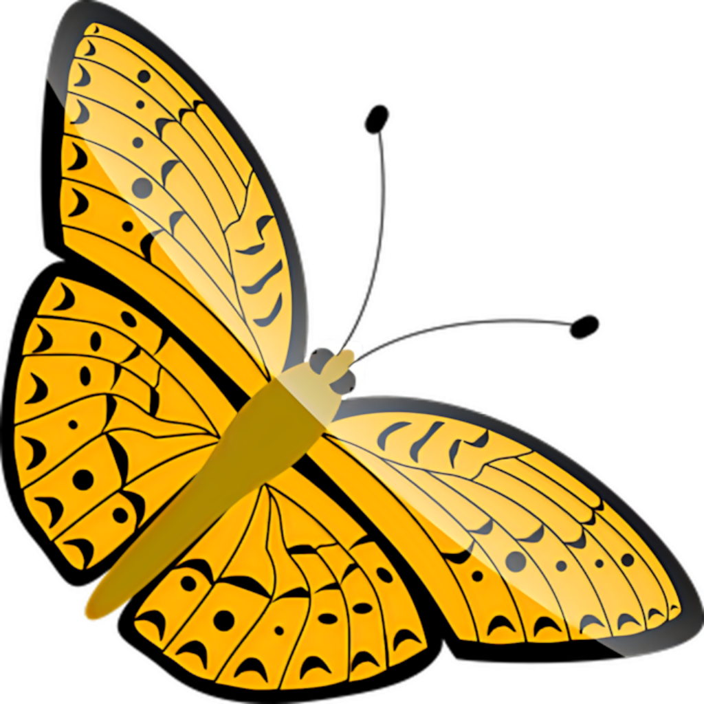 Elegant Yellow Butterfly Wallpaper - Vibrant, Intricate Design