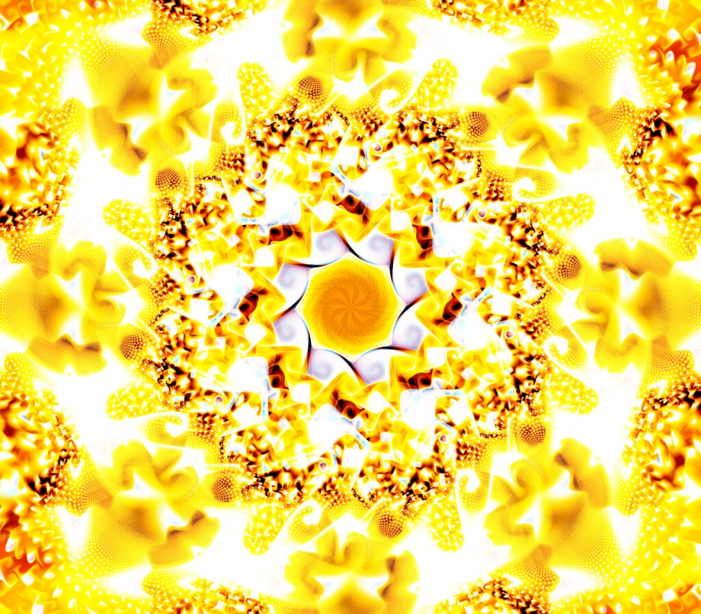 Vibrant Yellow Fractal Wallpaper - Mesmerizing Abstract Design