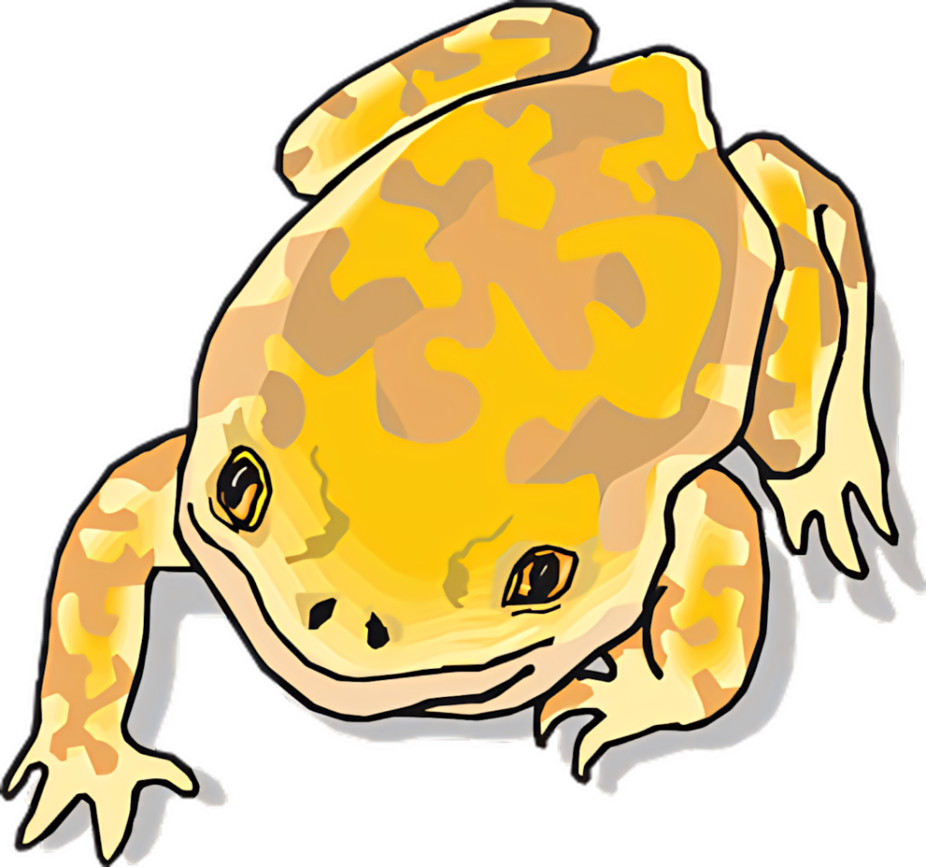 Vibrant Cartoon Yellow Frog Wallpaper - Playful & Whimsical Design