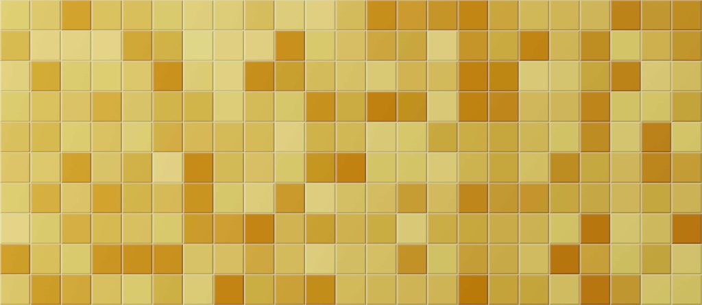 Yellow gradient square tiles wallpaper with soft yellow and golden ochre minimalist grid pattern
