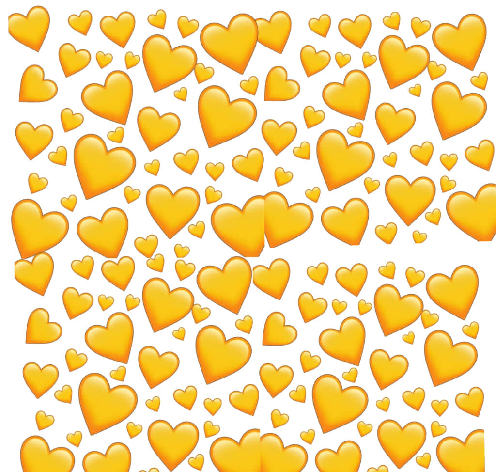 Cheerful Yellow Hearts Wallpaper Background for a Bright Decor