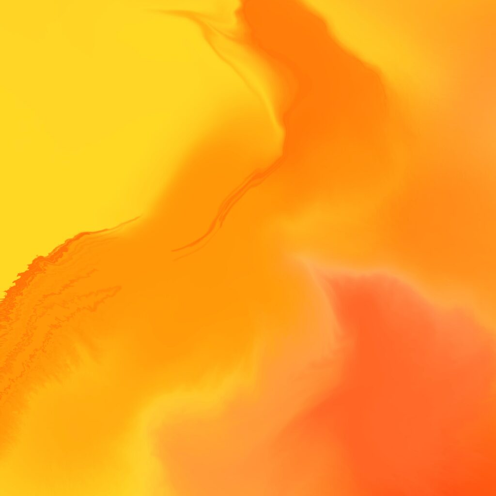 Vibrant Yellow and Orange Abstract Wallpaper - Dynamic Wavy Design