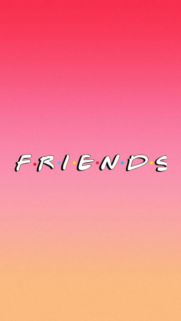 Vibrant Yellow-Pink Gradient Friends Logo Wallpaper Background