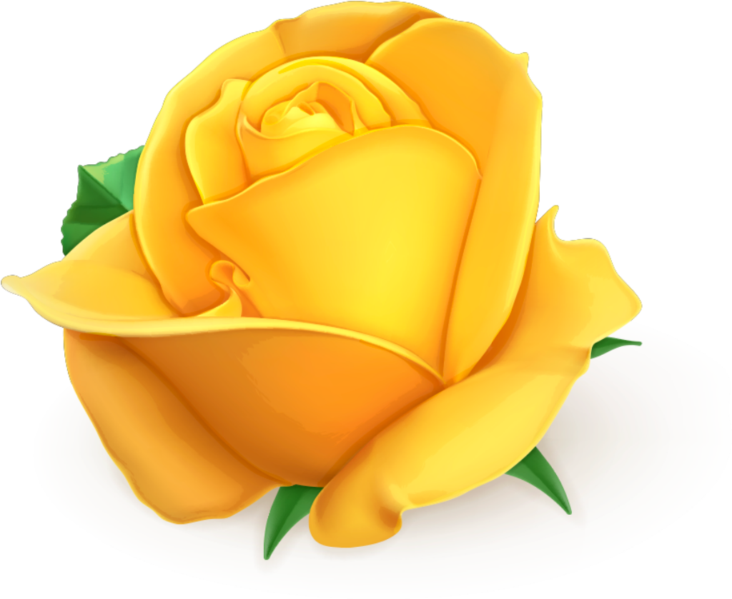 Vibrant Yellow Rose Vector Art Wallpaper - Elegant Floral Design