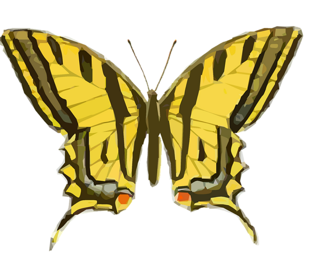 Vibrant Yellow Swallowtail Butterfly Wallpaper: Nature's Beauty