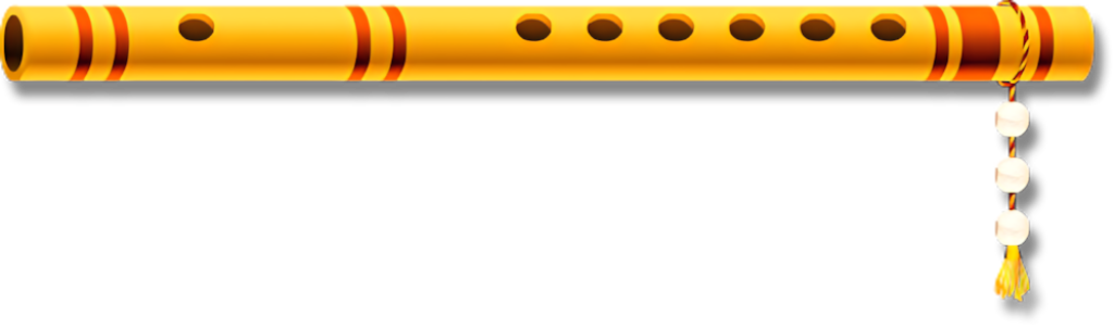 Elegant Yellow Traditional Flute Wallpaper with Red Accents