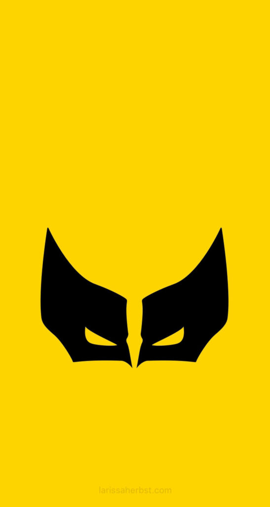 Bold Wolverine Mask Minimalist Wallpaper for Android Devices
