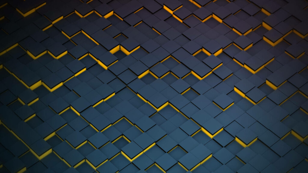 Vibrant Yellow and Blue Abstract Geometric Shapes Wallpaper